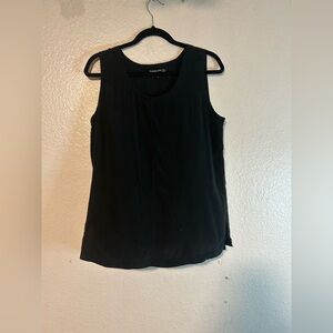 Carole Little‎ Classic 100% Silk Black Tank Top Sz 14 Quiet Luxury Capsule